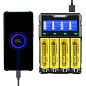 Зарядное устройство LiitoKala Lii-K4, Power Bank, 18650/ 26650/ 21700/ 26700/ AA