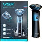 Електробритва VGR V-326 для чоловіків, роторна для вологого та сухого гоління, IPX6, LED Display