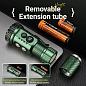 Тактический фонарь YEMAO YM-F337X, 3500LM, аккумуляторы 18650 + 18350 (3200 + 1500 mAh), боковые светодиоды (красный, синий, зеленый и ультрафиолетовый)