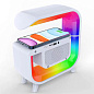 Light Sound Machine G30, RGB ночник, часы, беспроводная зарядка,  Bluetooth колонка