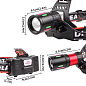 Фонарь налобный NIGHT VISION FLUORESCENCE 8083 1 РЕЖИМ WHITE LASER LED PM10-TG+COB, 2x18650, ЗУ Type-C, zoom