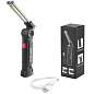Фонарь WORKLIGHT W52-SMD+COB (white+red), Li-Ion аккум., поворот180º+180º, магнит, зажим, крюк, ЗУ microUSB