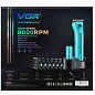Аккумуляторная машинка для стрижки (clipper) VGR V-160  BLACK, 6 насадок, 8000RPM