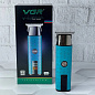 Триммер VGR V-943 BLUE, 3 насадки, LED Display