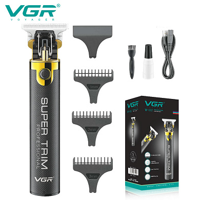 машинка (триммер) для стрижки волос и бороды vgr v-082, professional, 3 насадки, strong battery, оптом, купить