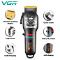 Акумуляторна машника для стриження (clipper) VGR V-699 BLACK, 4 насадки, LED display